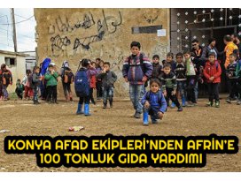 Konya AFAD Ekiplerinden Afrine Yardım