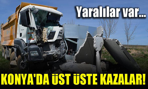 Konyada üst üste kazalar! Yaralılar var...