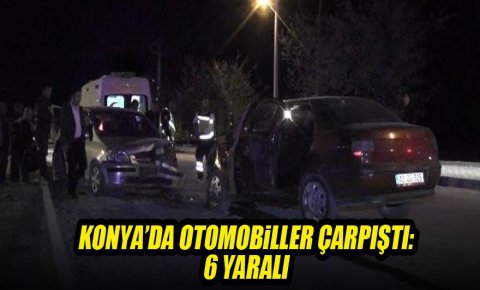 İki otomobil çarpıştı: 6 yaralı