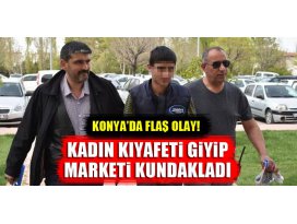 Kadın kıyafetiyle, cinsel saldırıyla suçladığı kişinin iş yerini kundakladı