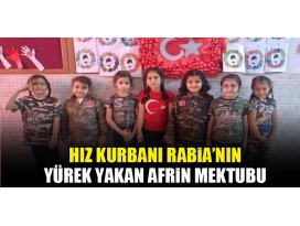 Konyada Hız kurbanı olan Rabianın ağlatan Afrin mektubu