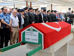 Kore Gazisi Mangırcıoğlu son yolculuğuna uğurlandı