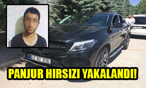 Konyada otoparktaki lüks araçların panjurlarını çalan hırsız tutuklandı