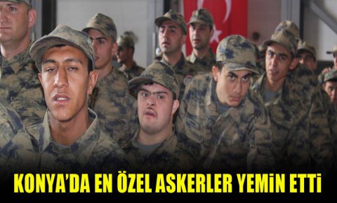 Konyada en özel askerler yemin etti