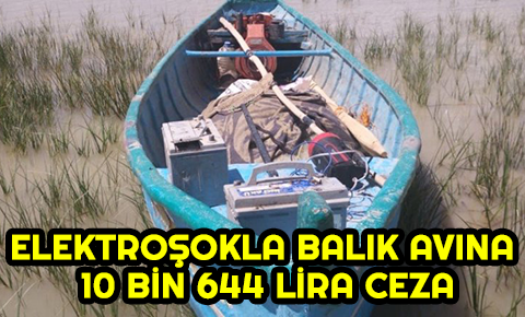 Gölde elektroşokla balık avına 10 bin 644 lira ceza