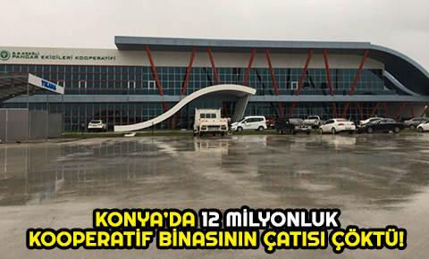 Konyada yağmur sebebiyle çatı çöktü