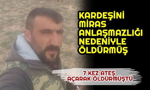 Kardeşini miras anlaşmazlığı nedeniyle öldürmüş