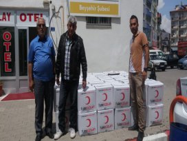 Beyşehirde Kızılaydan ramazan yardımı