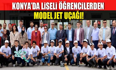 Konyada meslek lisesi öğrencilerinden model uçak