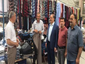 Başkan Yaka, sergi pazarı esnafını ziyaret etti