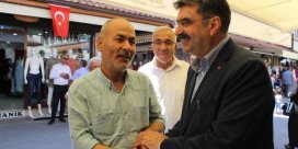 Milletvekili Adayı Orhan Erdem Bedesten esnafını ziyaret etti