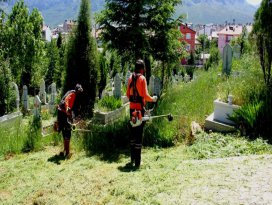 Seydişehir’de mezarlıklarda düzenleme çalışmaları