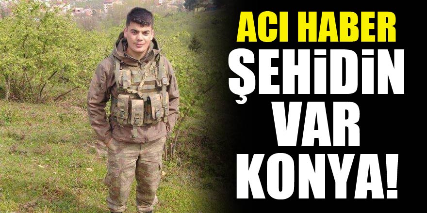 Acı haber! Konyaya şehit ateşi düştü