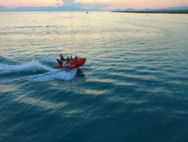 Beyşehirde jetboat heyecanı