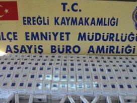 Ereğli’de kaçak sigara operasyonu