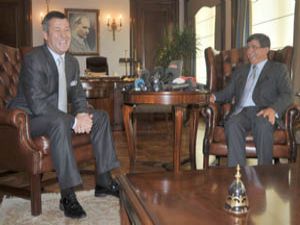 Metin Şentürk, Bakan Davutoğlunu güldürdü