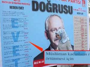 O şok afiş gerçekten de CHPli çıktı