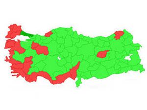 Kıyı şeridi Hayır, kalan yerler Evet