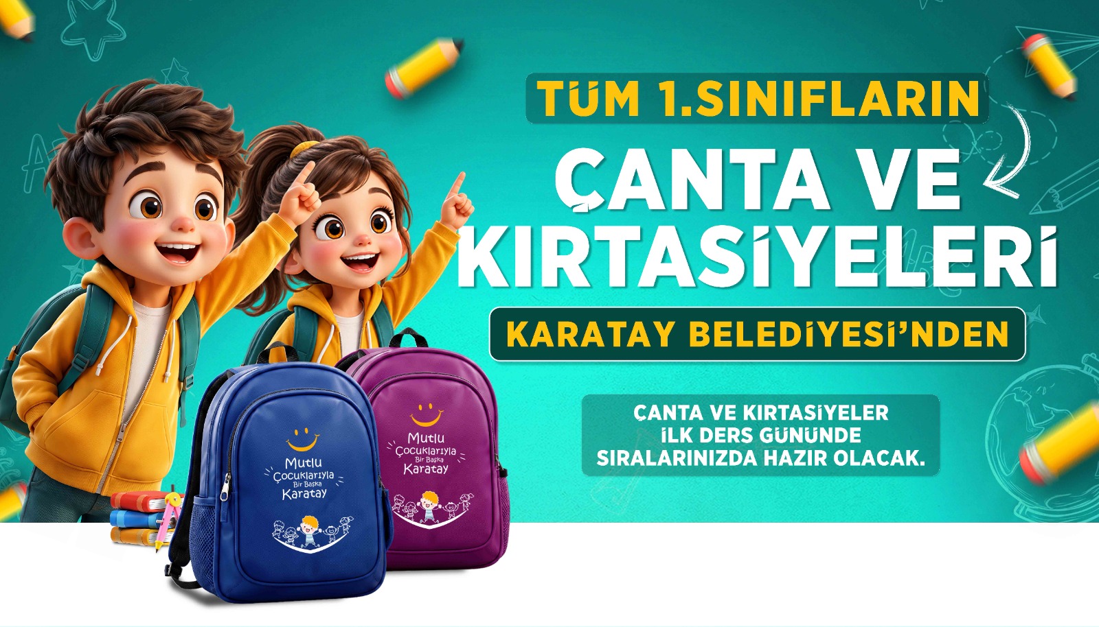 Karatay’da eğitim geleneği devam ediyor: 9 bin öğrenciye kırtasiye desteği