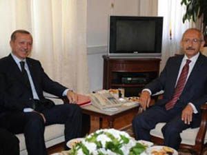 Erdoğan ve Kılıçdaroğlu görüşüyor.