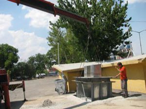 Karatayda çöp konteynırları yer altında