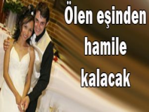 Ölen eşinin spermleriyle anne olacak