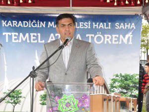 Karadiğinde spor tesisinin temeli atıldı