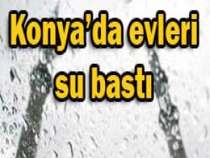 Yağış Konyada etkili oldu