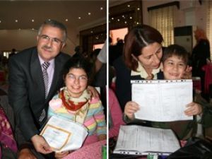 Konyada duygulandıran karne töreni