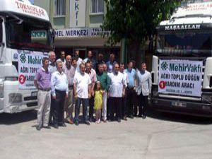 Yardım tırları Konyadan yola çıktı