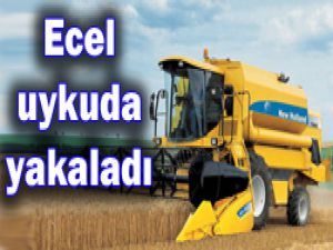 Biçerdöverin altında kaldı