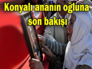 Konya şehidini kalbine gömdü