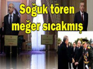 Kılıçdaroğlu Erdoğanla tokalaşmış
