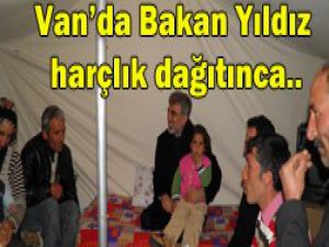 Bakan Yıldız deprem bölgesinde
