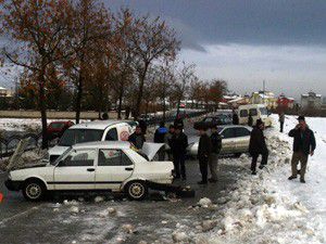 Konyada zincirleme kaza