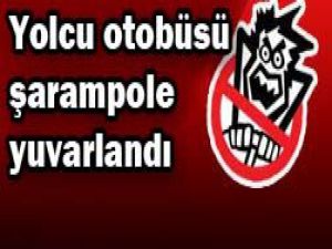 Otobüs şarampole yuvarlandı