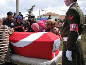 Kazada ölen askere son görev