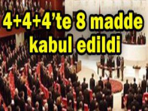 İlk birleşimde 8 madde kabul edildi