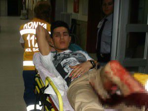 Konyada bıçaklı kavga