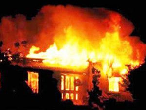 Yılanlar basan evini yaktı