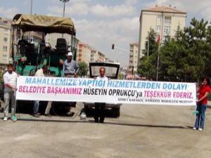 Oprukçuya hizmetlerinden dolayı teşekkür
