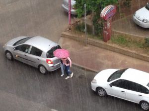 Konyada sağanak yağmur