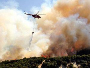 Yangın helikopteri düştü!