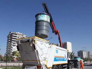 Çöp konteynırları yer altına alınıyor