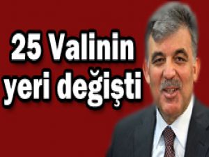25 kişilik Valiler Kararnamesi yayımlandı