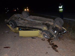 Konyada trafik kazası 1 ölü 4 yaralı