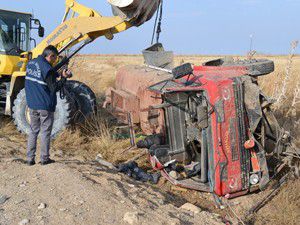 Konyada trafik kazası 1 ölü 1 yaralı