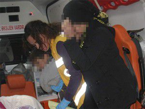 Genç kadını araca bindirip dövdüler