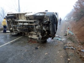 Konyada trafik kazası 1 ölü 3 yaralı