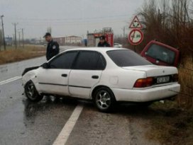 Konyada trafik kazası 1 yaralı